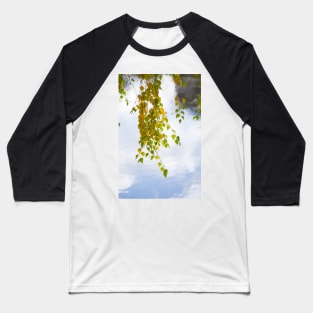 Birch Branch In Autumn Garden Baseball T-Shirt